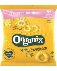 Organix Eco Snack Corn Rings 6 месяцев, 20 г, 8 пакетов цена и информация | Закуски, напитки для детей | 220.lv