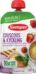 Semper RTE Couscous biezenis, 6 mēneši, 120 g, 6 iepakojuma komplekts cena un informācija | Semper Bērnu aprūpe | 220.lv