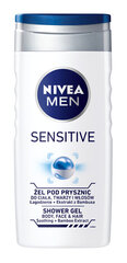 Чувствительные мужчины Nivea Men Gel's Men's 250 мл, 6 упаковочных наборов цена и информация | Масла, гели для душа | 220.lv