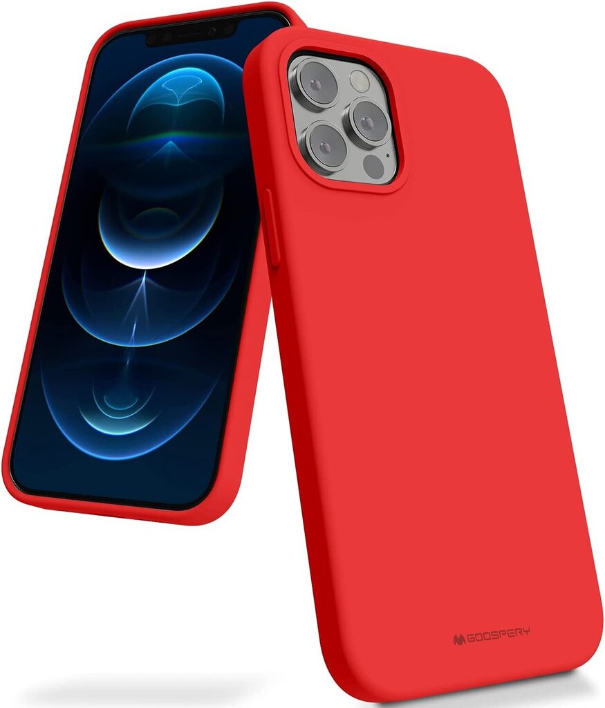 Maciņš Mercury Silicone Case Apple iPhone 15 Plus sarkans cena un informācija | Telefonu vāciņi, maciņi | 220.lv