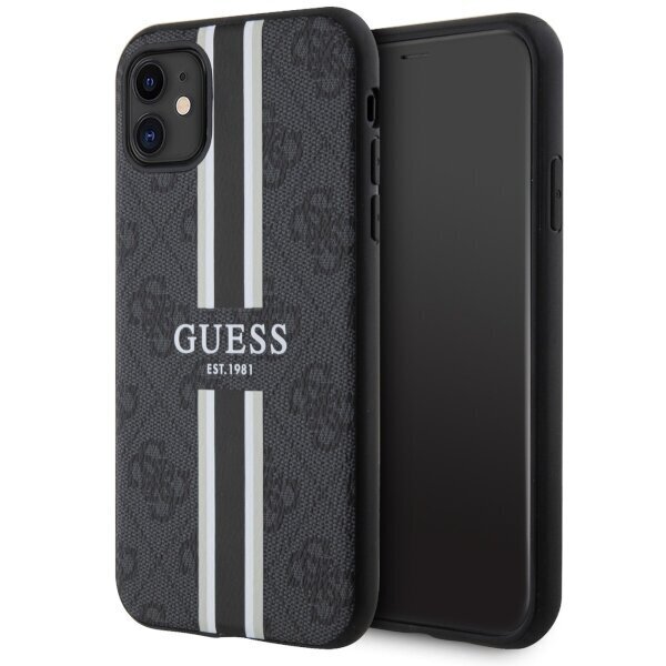 Guess GUHMN61P4RPSK iPhone 11 | Xr czarny|black hardcase 4G Printed Stripes MagSafe цена и информация | Telefonu vāciņi, maciņi | 220.lv