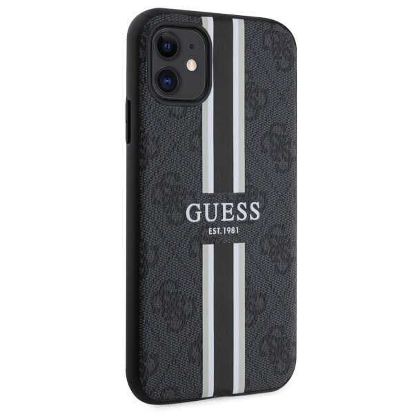 Guess GUHMN61P4RPSK iPhone 11 | Xr czarny|black hardcase 4G Printed Stripes MagSafe цена и информация | Telefonu vāciņi, maciņi | 220.lv