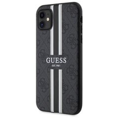 Guess GUHMN61P4RPSK iPhone 11 | Xr czarny|black hardcase 4G Printed Stripes MagSafe cena un informācija | Telefonu vāciņi, maciņi | 220.lv