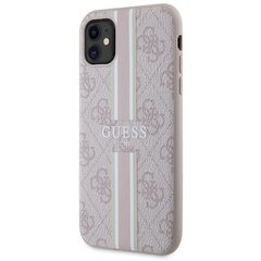 Guess GUHMN61P4RPSP iPhone 11 | Xr różowy|pink hardcase 4G Printed Stripes MagSafe цена и информация | Чехлы для телефонов | 220.lv