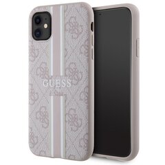 Guess GUHMN61P4RPSP iPhone 11 | Xr różowy|pink hardcase 4G Printed Stripes MagSafe cena un informācija | Telefonu vāciņi, maciņi | 220.lv