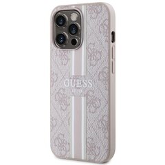 Guess GUHMP13LP4RPSP iPhone 13 Pro | 13 6,1" różowy|pink hardcase 4G Printed Stripes MagSafe цена и информация | Чехлы для телефонов | 220.lv
