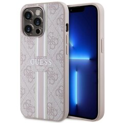 Guess GUHMP13LP4RPSP iPhone 13 Pro | 13 6,1" różowy|pink hardcase 4G Printed Stripes MagSafe цена и информация | Чехлы для телефонов | 220.lv