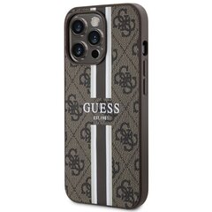 Guess GUHMP13LP4RPSW iPhone 13 Pro | 13 6.1" brązowy|brown hardcase 4G Printed Stripes MagSafe cena un informācija | Telefonu vāciņi, maciņi | 220.lv