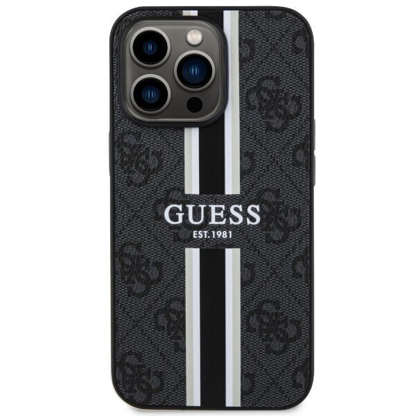 Guess GUHMP13XP4RPSK iPhone 13 Pro Max 6,7" czarny|black hardcase 4G Printed Stripes MagSafe цена и информация | Telefonu vāciņi, maciņi | 220.lv