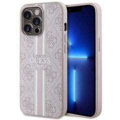 Guess GUHMP13XP4RPSP iPhone 13 Pro Max 6,7" różowy|pink hardcase 4G Printed Stripes MagSafe цена и информация | Чехлы для телефонов | 220.lv