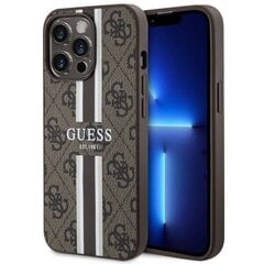 Guess GUHMP13XP4RPSW iPhone 13 Pro Max 6.7" brązowy|brown hardcase 4G Printed Stripes MagSafe цена и информация | Чехлы для телефонов | 220.lv