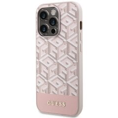Guess GUHMP14LHGCFSEP iPhone 14 Pro 6,1" różowy|pink hard case GCube Stripes MagSafe цена и информация | Чехлы для телефонов | 220.lv
