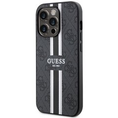 Guess GUHMP14LP4RPSK iPhone 14 Pro 6.1" czarny|black hardcase 4G Printed Stripes MagSafe цена и информация | Чехлы для телефонов | 220.lv