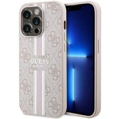 Guess GUHMP14LP4RPSP iPhone 14 Pro 6.1" różowy|pink hardcase 4G Printed Stripes MagSafe цена и информация | Чехлы для телефонов | 220.lv