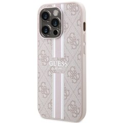 Guess GUHMP14LP4RPSP iPhone 14 Pro 6.1" różowy|pink hardcase 4G Printed Stripes MagSafe цена и информация | Чехлы для телефонов | 220.lv