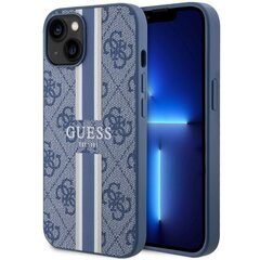 Guess GUHMP14MP4RPSB iPhone 14 Plus 6,7" niebieski|blue hardcase 4G Printed Stripes MagSafe cena un informācija | Telefonu vāciņi, maciņi | 220.lv