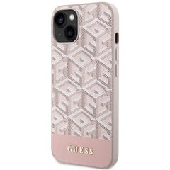 Guess GUHMP14SHGCFSEP iPhone 14 6,1" różowy|pink hard case GCube Stripes MagSafe цена и информация | Чехлы для телефонов | 220.lv