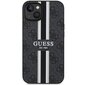 Guess GUHMP14SP4RPSK iPhone 14 6,1" czarny|black hardcase 4G Printed Stripes MagSafe cena un informācija | Telefonu vāciņi, maciņi | 220.lv