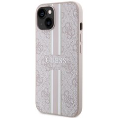 Guess GUHMP14SP4RPSP iPhone 14 6,1" różowy|pink hardcase 4G Printed Stripes MagSafe cena un informācija | Telefonu vāciņi, maciņi | 220.lv