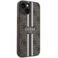 Guess GUHMP14SP4RPSW iPhone 14 6,1" brązowy|brown hardcase 4G Printed Stripes MagSafe cena un informācija | Telefonu vāciņi, maciņi | 220.lv