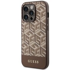 Guess GUHMP14XHGCFSEW iPhone 14 Pro Max 6.7" brązowy|brown hard case GCube Stripes MagSafe цена и информация | Чехлы для телефонов | 220.lv