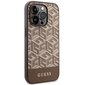 Guess GUHMP14XHGCFSEW iPhone 14 Pro Max 6.7" brązowy|brown hard case GCube Stripes MagSafe cena un informācija | Telefonu vāciņi, maciņi | 220.lv