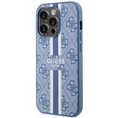 Guess GUHMP14XP4RPSB iPhone 14 Pro Max 6.7" niebieski|blue hardcase 4G Printed Stripes MagSafe cena un informācija | Telefonu vāciņi, maciņi | 220.lv
