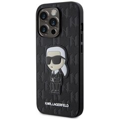 Karl Lagerfeld KLHCP14LSAKHPKK iPhone 14 Pro 6.1" czarny|black Saffiano Monogram Ikonik цена и информация | Чехлы для телефонов | 220.lv