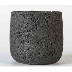 Keramikas puķu pods ISODON 14 x 12,5(A) cm, melns cena un informācija | Puķu podi | 220.lv