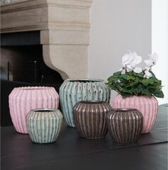 Keramikas puķu pods NOLANA 25,5x15,5 x 12(A) cm, rozā cena un informācija | Puķu podi | 220.lv