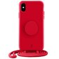 Etui JE PopGrip iPhone X|XS czerwony|cyber red 30016 (Just Elegance) cena un informācija | Telefonu vāciņi, maciņi | 220.lv