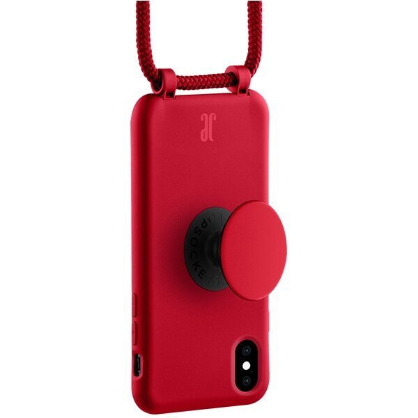 Etui JE PopGrip iPhone X|XS czerwony|cyber red 30016 (Just Elegance) cena un informācija | Telefonu vāciņi, maciņi | 220.lv