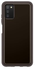 EF-QA038TBE Samsung Soft Clear Cover for Galaxy A03s Black (Damaged Package) cena un informācija | Telefonu vāciņi, maciņi | 220.lv