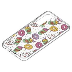 Panel Samsung GP-TOU021HOOPW do etui Frame Cover do Galaxy S22+ Simpsons Donut biały|white cena un informācija | Telefonu vāciņi, maciņi | 220.lv