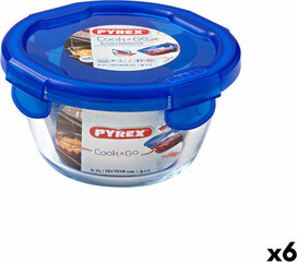 Hermētiska pusdienu kastīte Pyrex Cook & go, 15,5 x 15,5 x 8,5 cm, 700 ml (6 gab.) cena un informācija | Trauki pārtikas uzglabāšanai | 220.lv