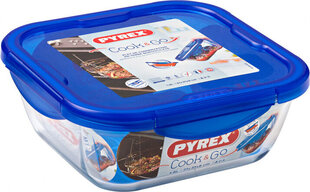 Hermētiska pusdienu kastīte Pyrex Cook & go, 21 x 21 x 9 cm, 1,9 L (6 gab.) cena un informācija | Trauki pārtikas uzglabāšanai | 220.lv