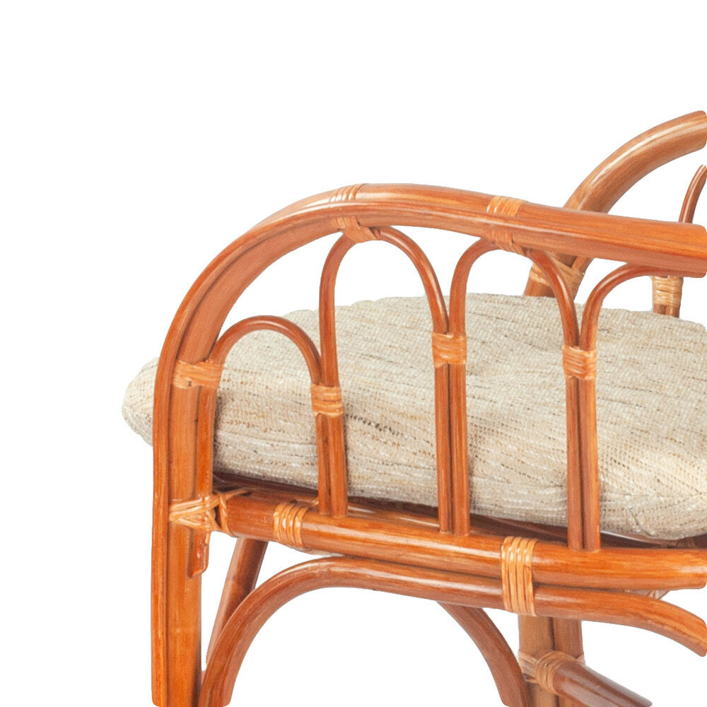 Krēsls RattaNeo Coral k141 konjaka krāsā cena un informācija | Virtuves un ēdamistabas krēsli | 220.lv