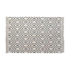 Paklājs DKD Home Decor Melns Balts (120 x 190 x 0,7 cm) cena un informācija | Paklāji | 220.lv