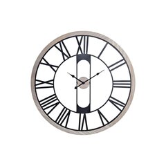 Sienas pulkstenis DKD Home Decor Melns Metāls Koks (70 x 4 x 70 cm) cena un informācija | Pulksteņi | 220.lv