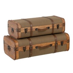 Ceļojumu bagāžas komplekts 80 x 41,5 x 25 cm Sintētiska Auduma Koks (2 Daudzums) cena un informācija | Veļas grozi un mantu uzglabāšanas kastes | 220.lv