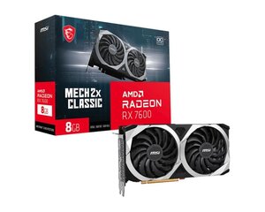 Videokarte MSI Radeon RX 7600 Mech 2X Classic OC 8GB GDDR6 (RX7600MECH2XCLAS8GOC) cena un informācija | Videokartes (GPU) | 220.lv