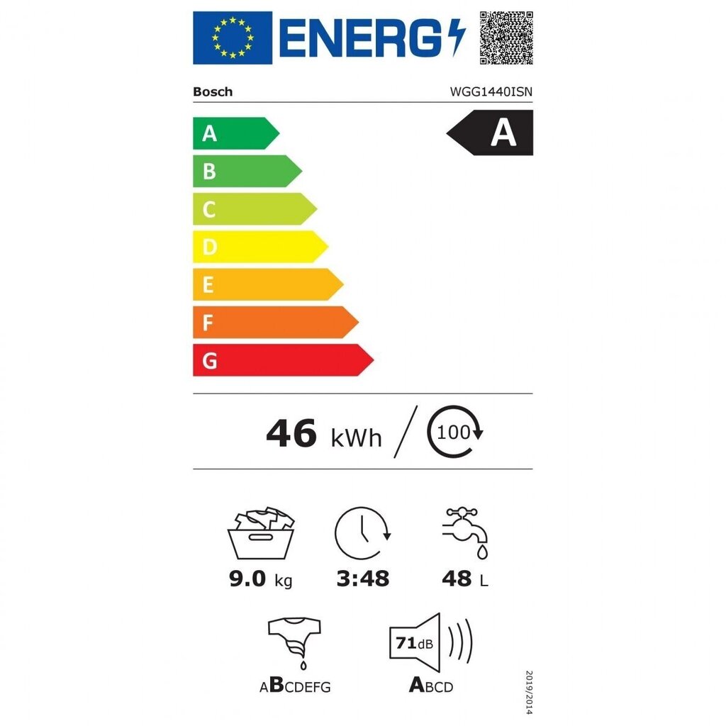 Bosch WGG1440ISN cena un informācija | Veļas mašīnas | 220.lv