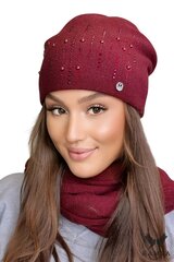 Kamea sieviešu cepure ELENI*02, bordo 5903246759723 cena un informācija | Sieviešu cepures | 220.lv