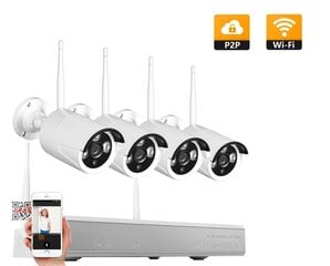Комплект системы WiFi видеонаблюдения, комплект UKC 3340KIT, 4 канала цена и информация | Камеры видеонаблюдения | 220.lv