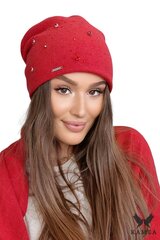 Kamea sieviešu cepure LATIFA*02, sarkans 5903246757118 cena un informācija | Sieviešu cepures | 220.lv