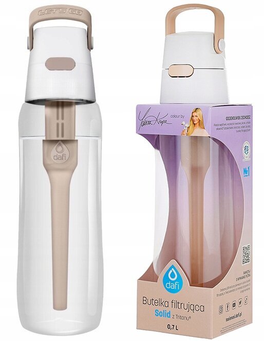 Dafi ūdens pudele ar filtru 0,7L kapučīno krāsa цена и информация | Ūdens pudeles | 220.lv