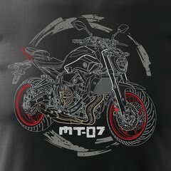 Vīriešu t-krekls Yamaha MT07 291-7, melns cena un informācija | Vīriešu T-krekli | 220.lv