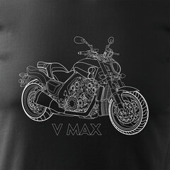 Vīriešu t-krekls Yamaha VMAX V MAX 1155-7, melns cena un informācija | Vīriešu T-krekli | 220.lv