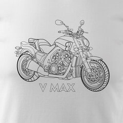 Vīriešu t-krekls Yamaha VMAX V MAX 1156-7, balts cena un informācija | Vīriešu T-krekli | 220.lv