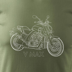 Vīriešu t-krekls Yamaha VMAX V MAX 1157-7, zaļš cena un informācija | Vīriešu T-krekli | 220.lv